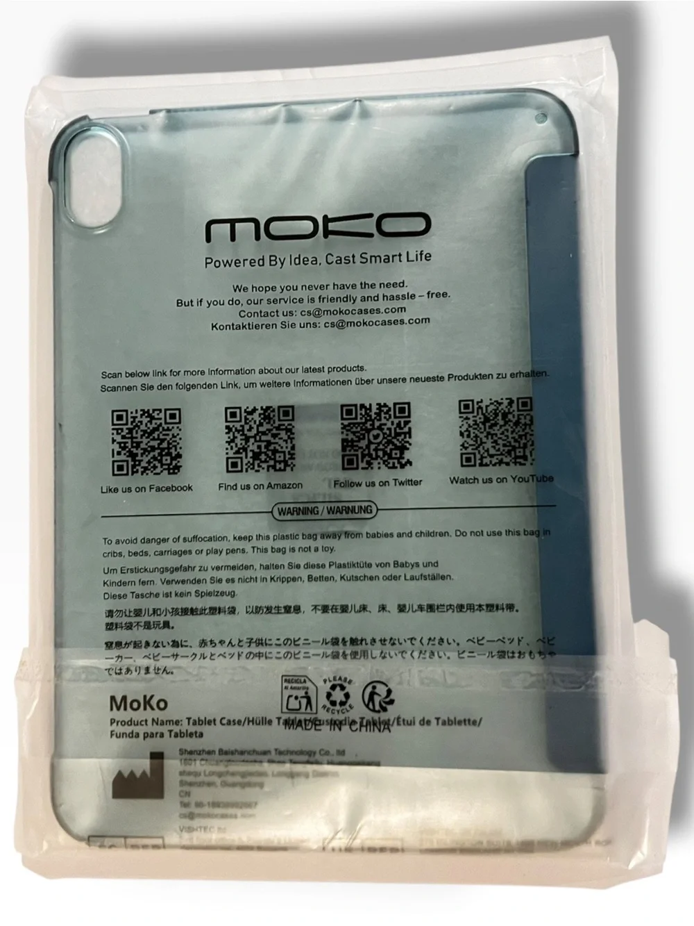 MoKo Case for iPad 10th Generation #2022 10.9” Peacock Teal Blue NEW E-5